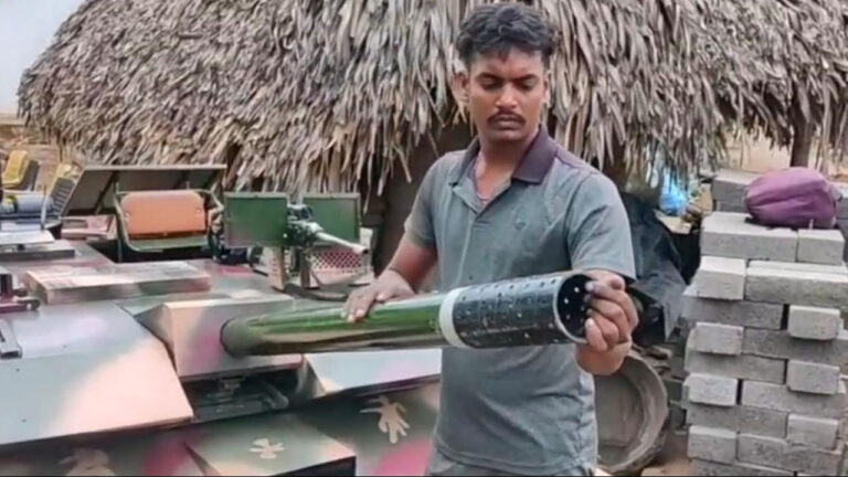 Andhra Pradesh: మినీ యుద్ధ ట్యాంకర్ ను తయారు చేసి.. దేశ రక్షణకు నేను సైతం అంటున్న కాకినాడ కుర్రోడు